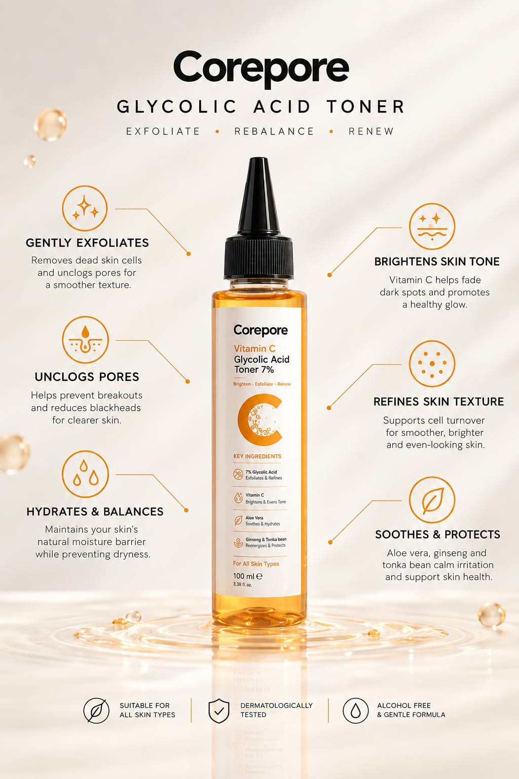7% Glycolic Acid Resurfacing + Brightening Toner