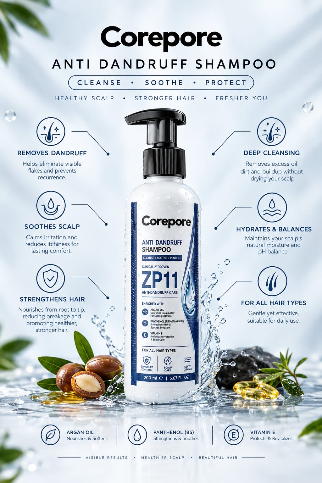 ZP11 + Argan Oil Anti-Dandruff Shampoo