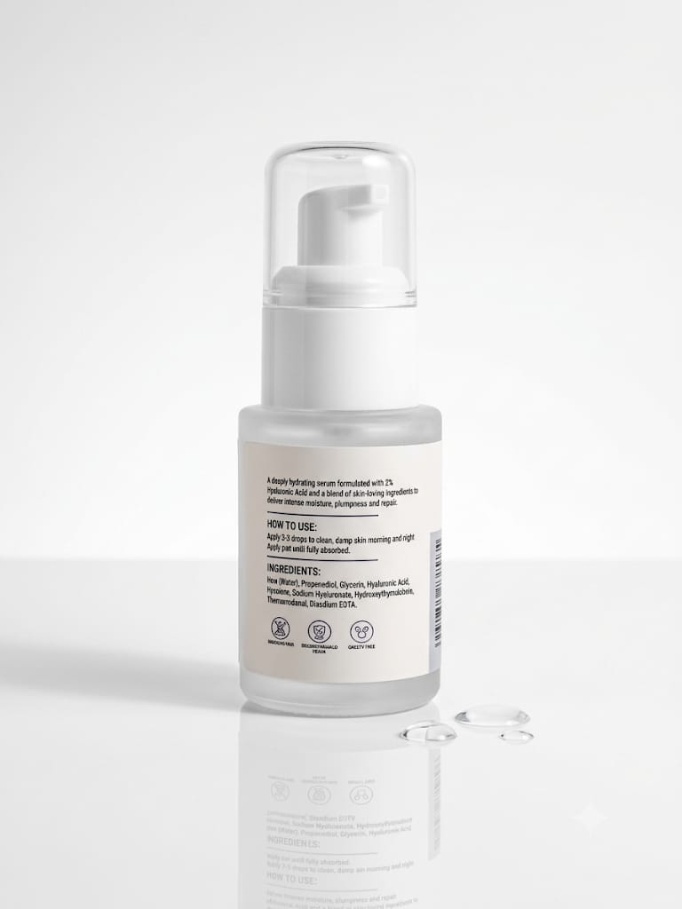 2% Hyaluronic Acid + Panthenol Hydrating Serum
