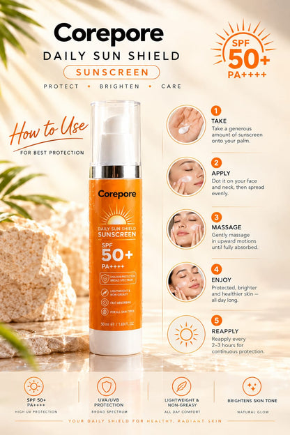 SPF 50+ PA++++ Broad-Spectrum UV Protection Sunscreen