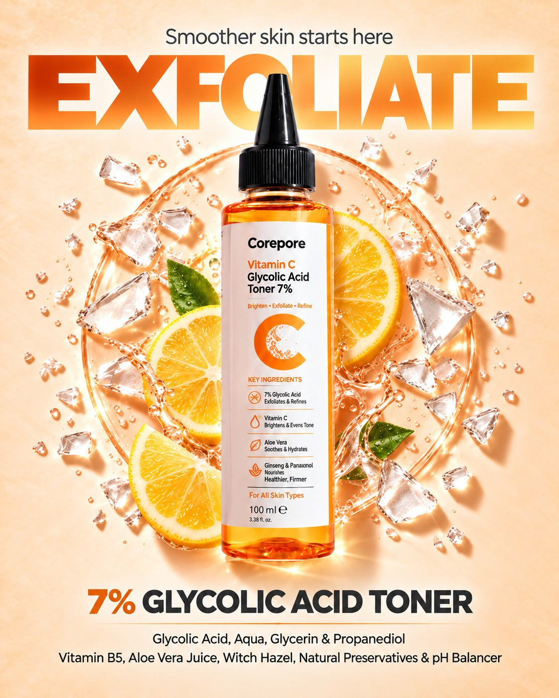 7% Glycolic Acid Resurfacing + Brightening Toner